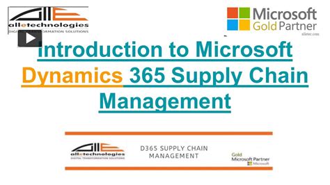 Ppt Introduction To Microsoft Dynamics 365 Supply Chain Management Powerpoint Presentation