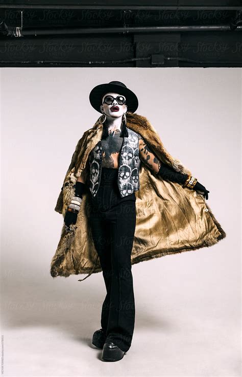 "Bizarre Fashion Studio Portrait With Extreme Makeup" by Stocksy ...