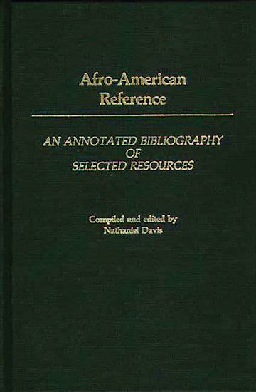 Afro American Reference An Annotated Bibliography Of Selected