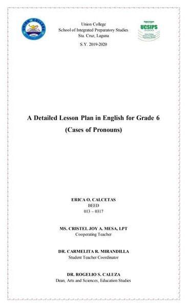 Detailed Lesson Plan In English 2 Verbs Lesson Plans Lesson How To Plan