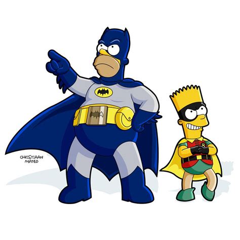 BATMAN AND ROBIN - THE SIMPSONS by MOROTEO56 on deviantART | Batman and ...