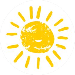 Hand Drawn Cartoon Sun Sticker