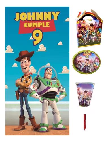 Toy Story Kit Ni Os Lona Personalizada Fiesta Woody Buzz Env O Gratis