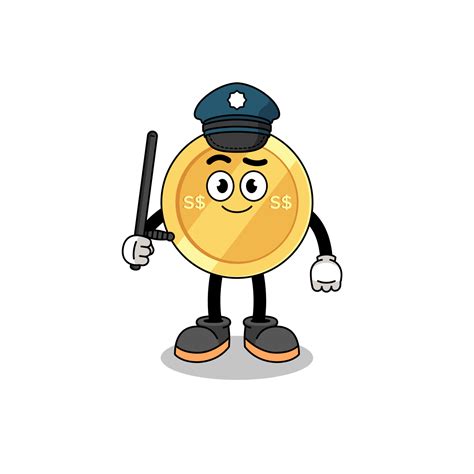 Cartoon Illustration Of Singapore Dollar Police 20075706 Vector Art At