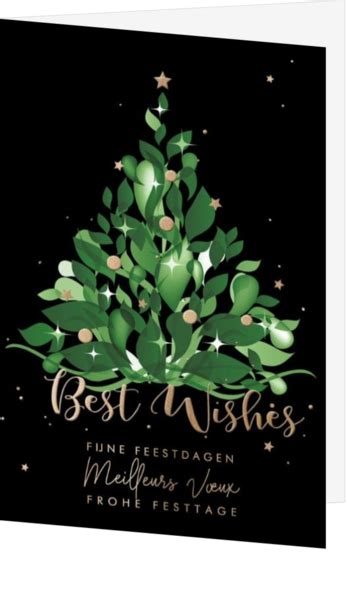 Kerstkaart Groene Kerstboom ChristmasCard Be