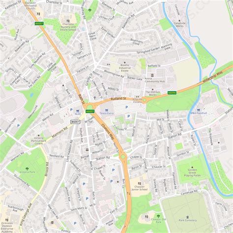Ilkeston Modern Atlas Vector Map Boundless Maps