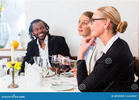 Team Of Business People Having Lunch Stock Photo Image 48939569