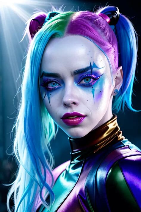 Dopamine Girl A Villain Photo Of Billie Eilish Dressed As Harley