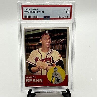 Topps Warren Spahn Hof Psa Ex Braves Ebay