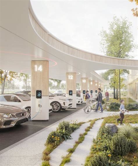 Architects Imagine The Electric Fueling Station Of The Future As