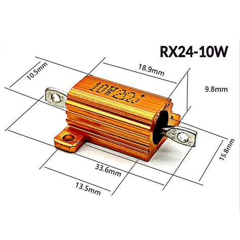 5W 10W Golden Aluminium Load Resistor Wirewound Various Values 0 1 Ohm