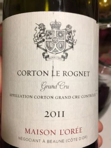 Maison L Orée Corton Grand Cru Le Rognet et Corton Vivino Brasil