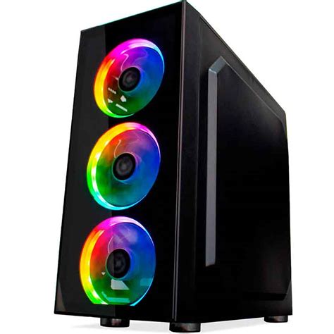 Gabinete Gamer Balam Rush Dragonfly Atx Fan Rgb Cristal Templado