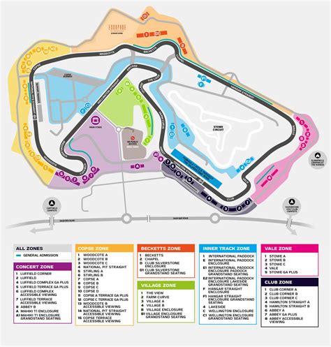 Hamilton Straight Viewing Guide Grandstands Seat Plans More