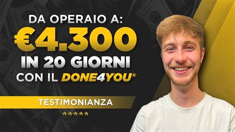 Testimonianza Matteo 4 300 In 20 Giorni Con Il Done For You YouTube