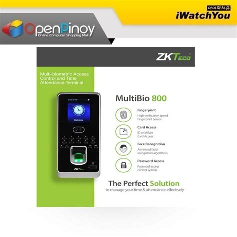 Zkteco Multibio Multi Biometric Time Attendance Access Control