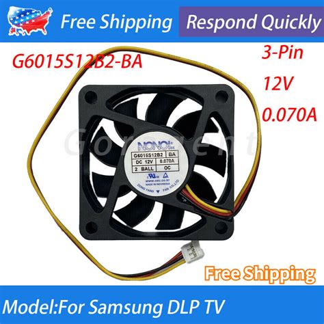 Nonoise G6015S12B2 BA 60 60 15MM 12V 0 07A 3 Pin Cooling Fan For