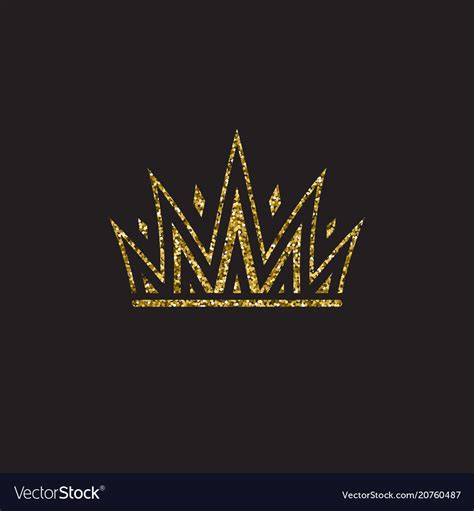 Queen crown royal gold headdress king golden Vector Image