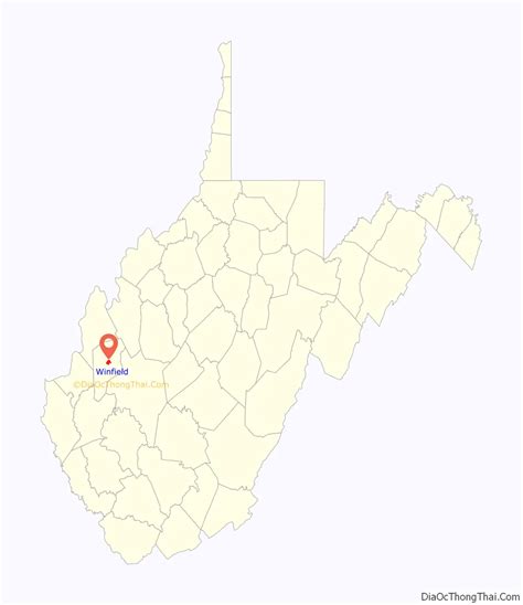 Map of Winfield town, West Virginia - Thong Thai Real