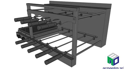 Churrasqueira Rotativa Fogareiro Linha Premium Espetos D Model