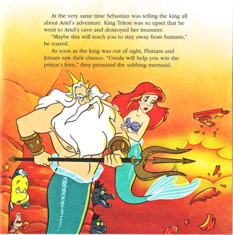 Walt Disney Book Images Sebastian Flounder King Triton Flotsam