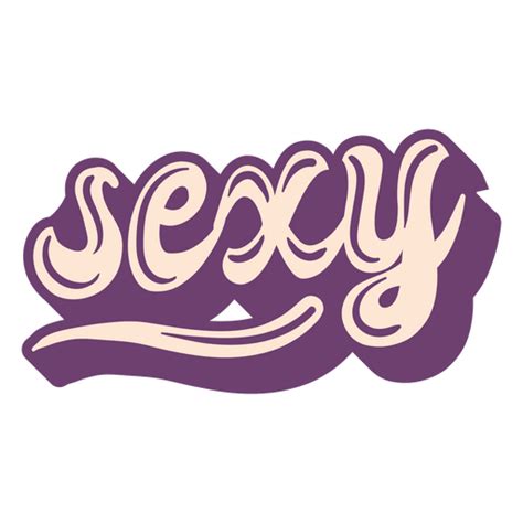 Diseño PNG Y SVG De Letras Retro Sexy Para Camisetas