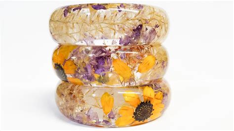 Gorgeous Real Pressed Flower Resin Bracelets By Nthandmadejewelry The Beading Gem