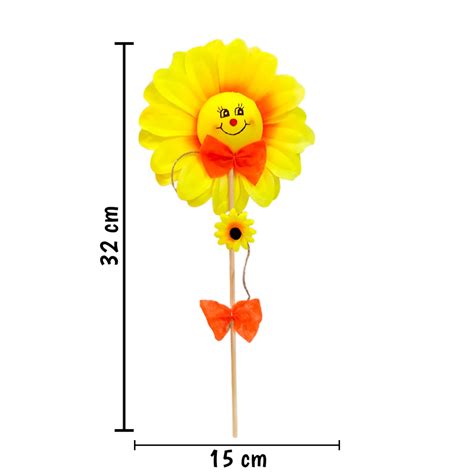 Enfeite Girassol Sorridente Pequeno C Unid Jf Lembran As Artigos