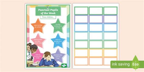 Punctuality Reward Tracker Ks2 Class Management Twinkl