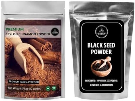 Amazon Naturevibe Botanicals Ceylon Cinnamon Powder 5lb And Black