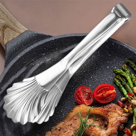 Shellfish Clip Stainless Steel Grill Tongs Kitchen Utensil Holder Bread