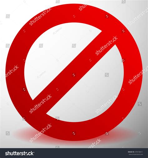 Red Prohibition Restriction Sign Rejection Closed Stock Vector Royalty