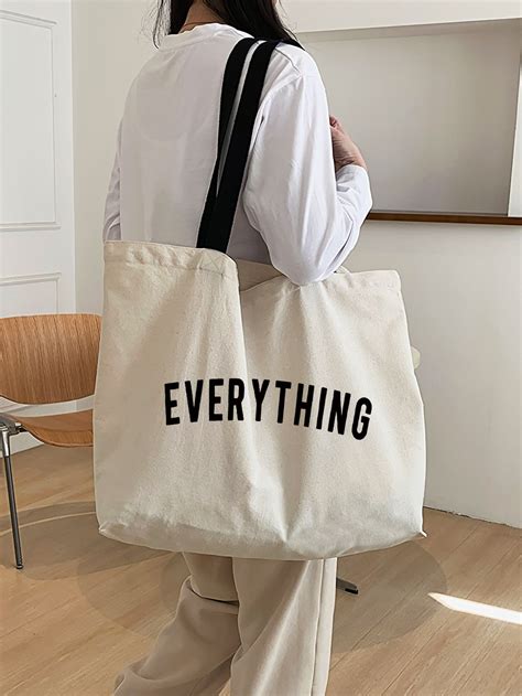 Bolsa De Compras Con Estampado De Letra Dise O De Bolsas De Las