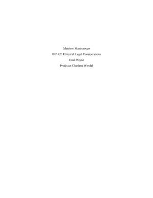 Ihp Module Worksheet Module Six Worksheet Identification Of