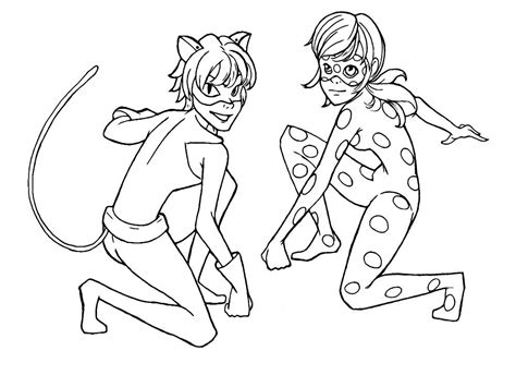 Dibujos Para Imprimir Y Colorear De Ladybug Y Cat Noir