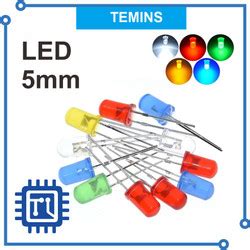 Jual Lampu LED 5mm Terang Clear Solid Merah Hijau Biru Kuning Orange