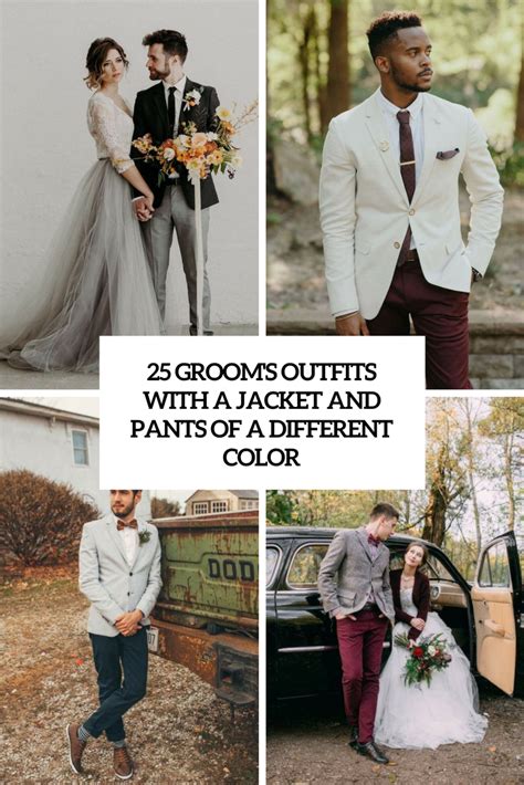 25 Grooms Outfits With A Jacket And Pants Of A Different Color