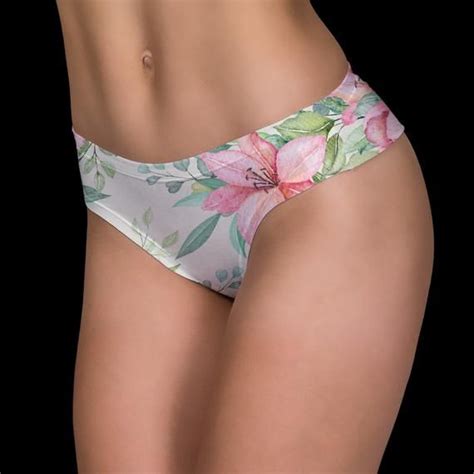 Bragas de seda con estampado de orquídea bragas de bikini regalo de