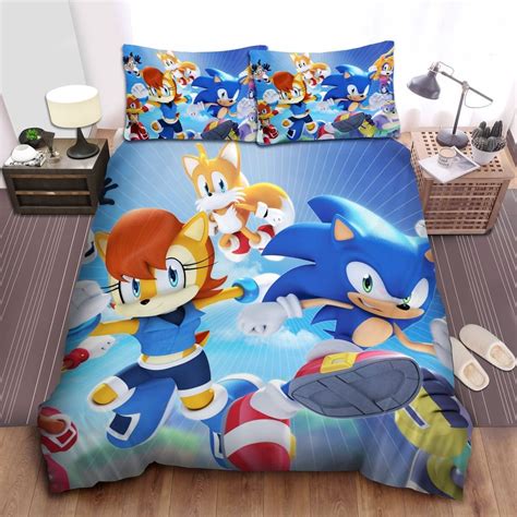 Sonic The Hedgehog Tails And Princess Sally Acorn Bedding Sets Duvet