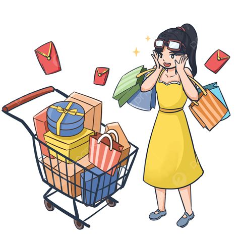 Chica De Compras PNG Día De Compras Compras 818 PNG y PSD para