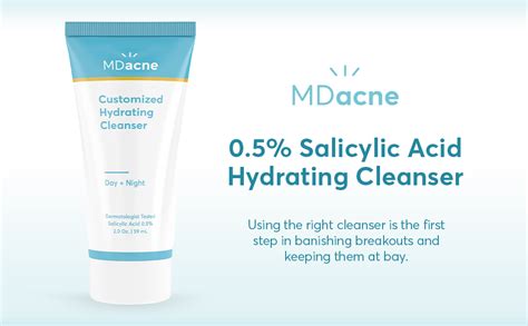 Amazon MDacne Hydrating Facial Cleanser With Micronized Salicylic