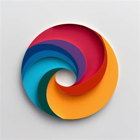 Premium AI Image | Colored paper cut logo representing a message white ...