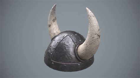 3d Model Viking Helmet Vr Ar Low Poly Cgtrader