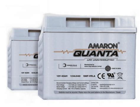 Amaron 42 Ah Quanta Industrial Battery Model No 12AL042 At Rs 5848