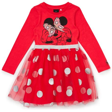 Disney Kids Minnie Mouse Tulle Dress - Red | BIG W