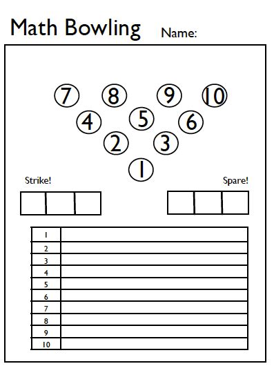 Bowling Math Worksheets Super Maths Bowling Multiplication Mathsframe