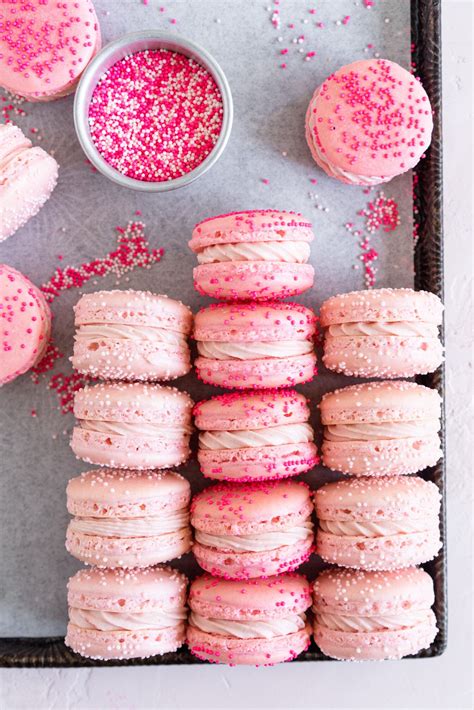 Vanilla Bean French Macarons With Strawberry Buttercream Recipe