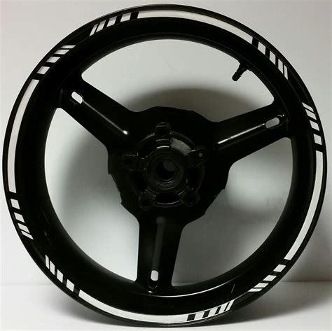 White Reflective Motorcycle Rim Stripes Wheel Decals Tape Stickers Car Bike Suv Ebay