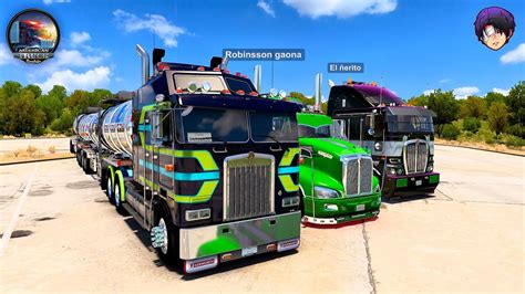 CAMION KENWORTH K100 CON DOBLE PIPA DE GASOLINA AMERICAN TRUCK