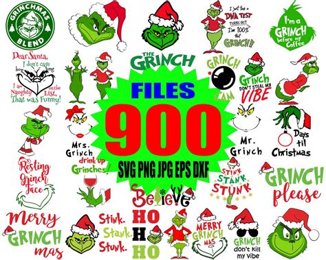 Archivos The Grinch Svg Bundle Elemento En Capas Archivo De Etsy México